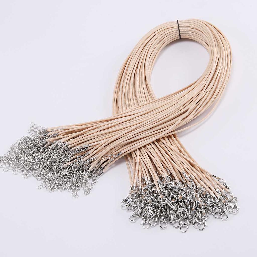 10Pcs/lot Dia 1.5/2mm Leather Cord Necklace With Clasp Adjustable Braided Rope for Jewelry Making DIY Necklace Bracelet Supplies