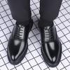 Nowe Męskie Skórzane Buty Brock Business Casual Brytyjskie Eleganckie Skórzane Buty Koreańskie Buty Ślubne Męskie Oddychające