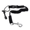 Kayak Paddle Leash Stretchable Shock Cord Fishing Pole Safety Tether with Ti Alloy Hook Black