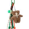 Cute Teddy Bear Plush Bag Charm With Handcrafted Knit Rope For Kids And Teens