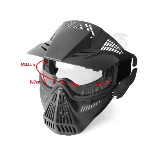 SHENKEL Full Face Shooting Mask and Goggles (Black) Face Guard for Airsoft, Survival Games, and Cosplay