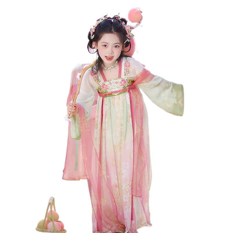 2026 Spring Girls' Hanfu Dress: Chest-Wrapping Ruqun with Heavy Embroidery - Chinese Style Fairy Outfit