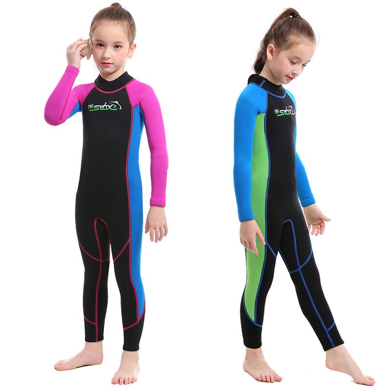 SLINX Kids' Long Sleeve Sun Protection Swimsuit for Snorkeling & Diving