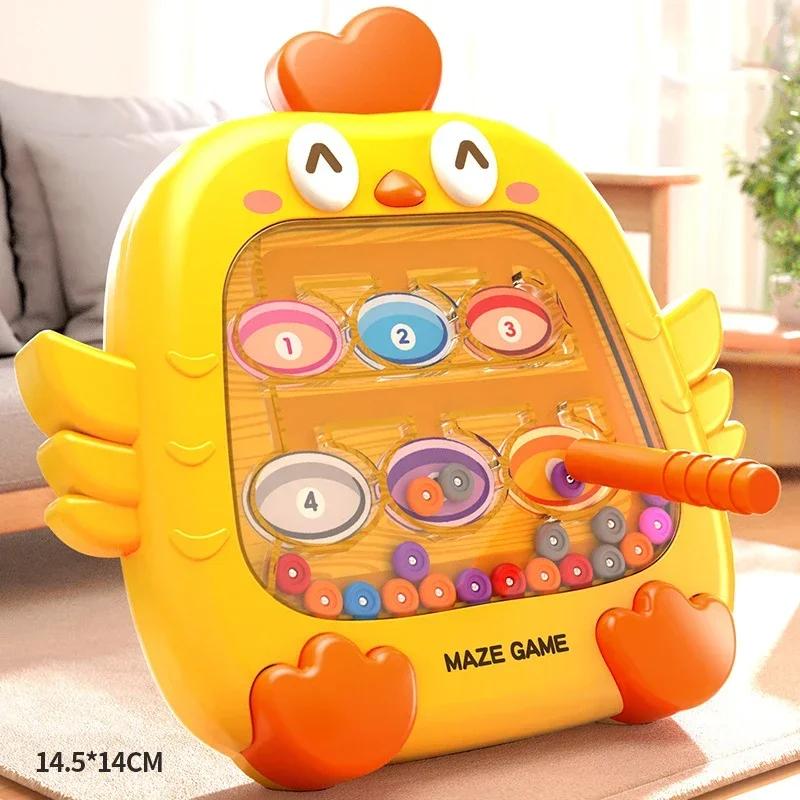 Montessori Educational Toys for Children Woodpecker Catch Worms Toy Toddler Kids Magnetic Games for Babi Development Busy Board