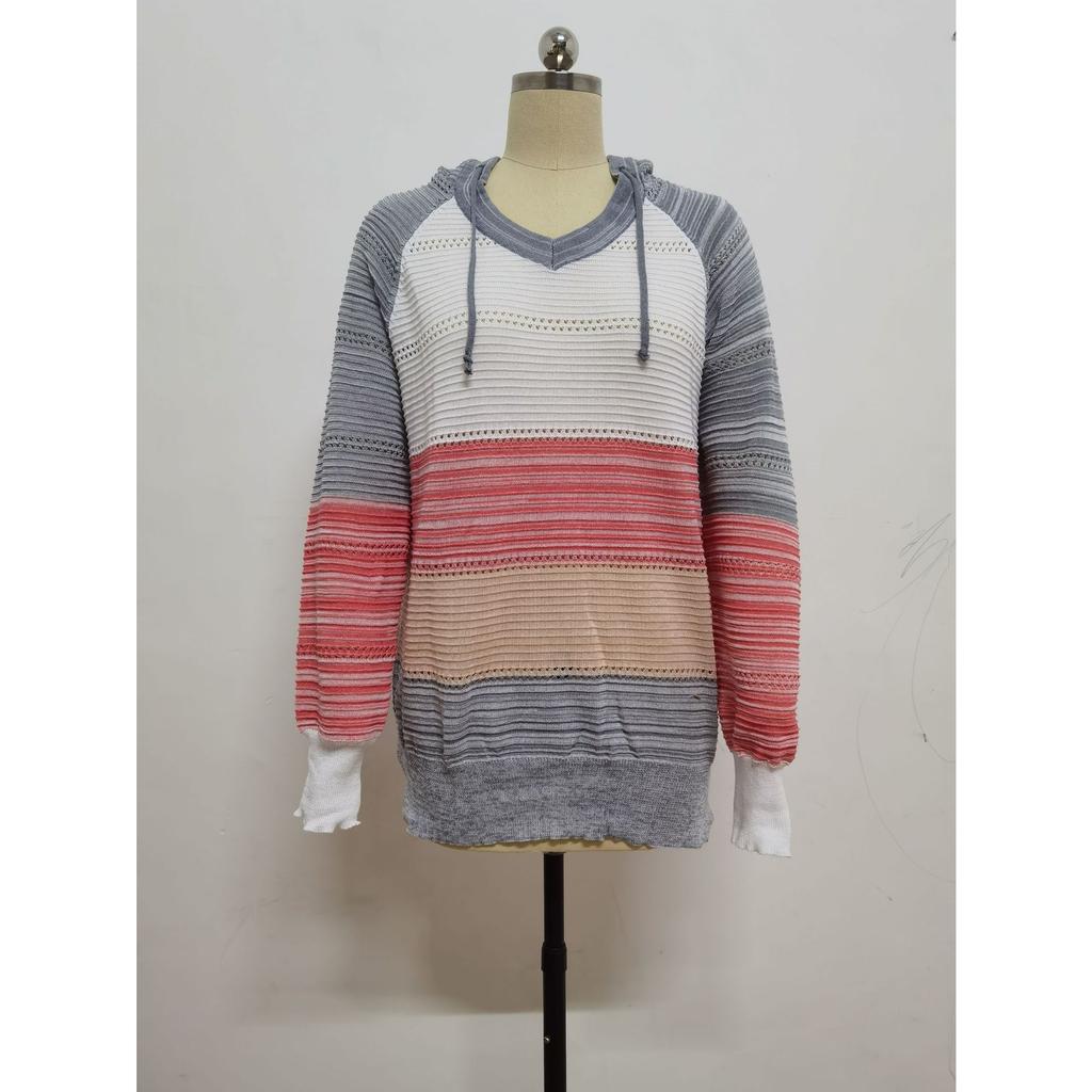 2026 Herbst Winter Damen Kapuzen-Strickpullover, Oversized Drop Shoulder Lässiger Pullover mit Weichem Garn, Urban Street Style Top für Loungewear
