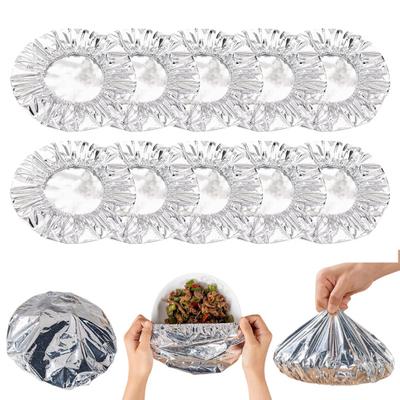 Aluminum Foil Film Insulation Cover Heat-Resistant Food Covers for Kitchen Elastic Freshness Keeping Bags Aluminium Foil Food Storage Covers