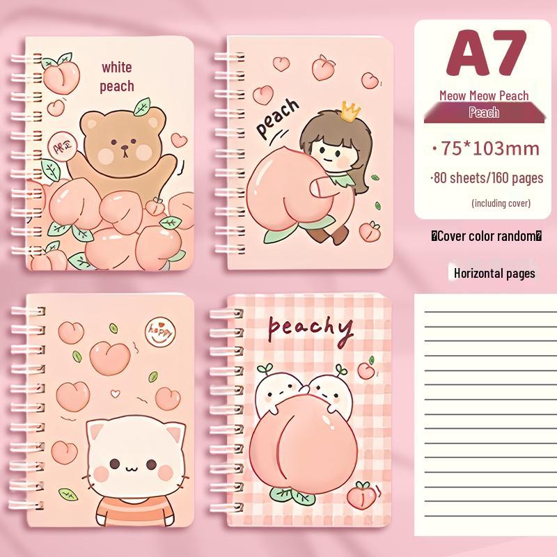 Cartoon Mini Coil Cute A7 Notebook - Girlish Heart Student Gift