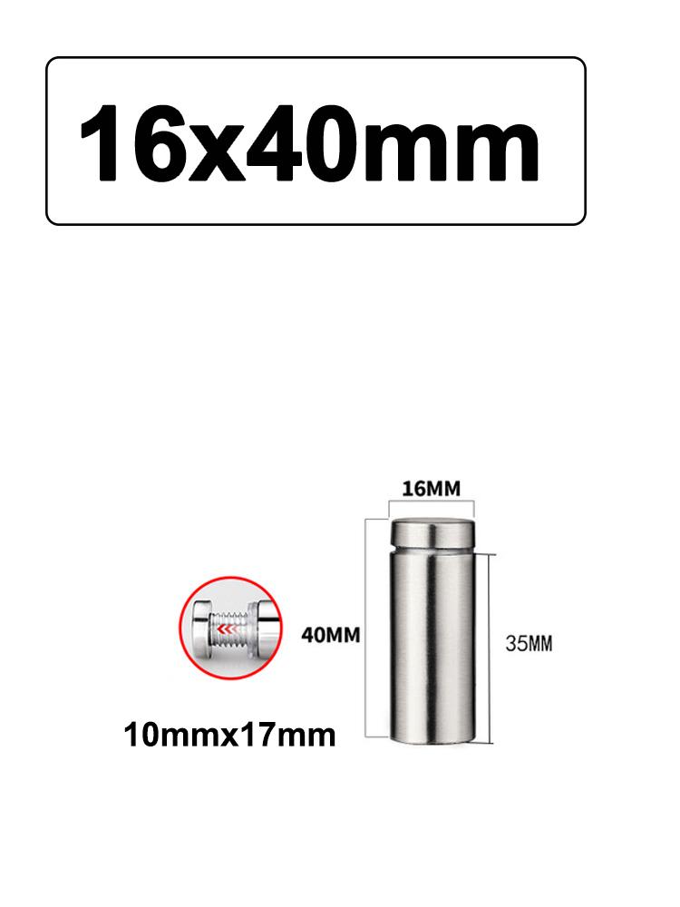 1PC of M16 Advertising Nail Stainless Steel Acrylic Nail Glass Fixing Decorative Nail Mirror Nail Cover Advertising Board Screw