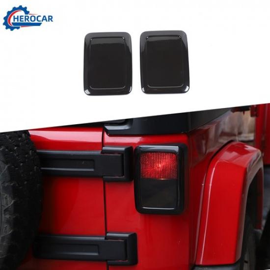 Rear Taillight Lamp Guard Cover Protector Trim For Jeep Wrangler JK Blackened