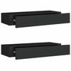 VidaXL 2x Wall-Mounted Drawer Shelves Floating Shelves Hanging Wall Supports Living Room Lounge House Interior 330258