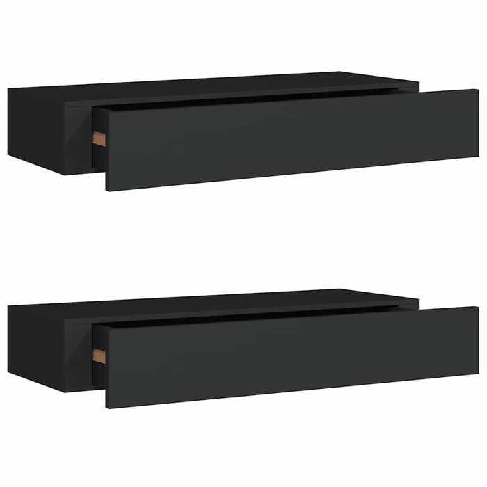 VidaXL 2x Wall-Mounted Drawer Shelves Floating Shelves Hanging Wall Supports Living Room Lounge House Interior 330258