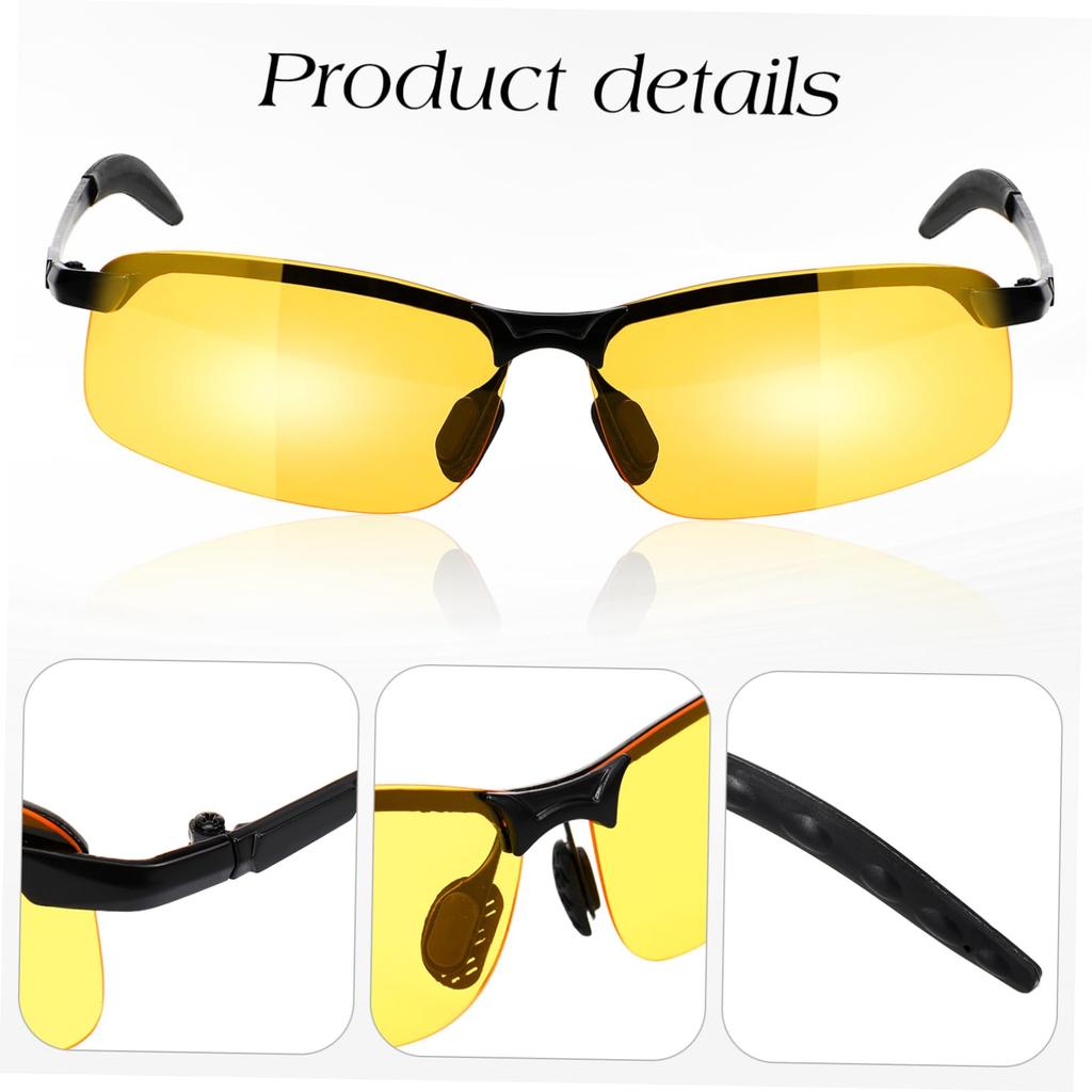 LIGIGWASH Night Glasses with Anti-Glare Function, For Cars, Glare and Vision