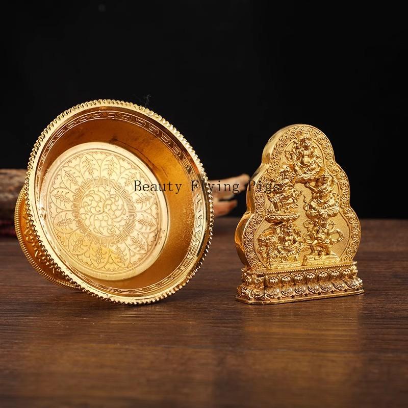 1pc Metal Feng Shui Ornament Household sacrificial utensils Buddhist Hall Supplies Feng Shui Accessories metal handicrafts