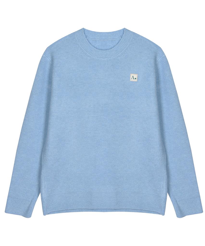 THE-ABON Washable Hacci Round Knit Sky Blue