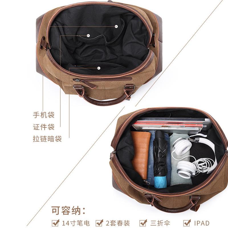 TS JYL Laptop bag,Vintage Canvas Travel Bag Large Capacity Shoulder Crossbody Business Bag