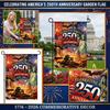 Celebrating America 250th Anniversary Garden Flag 1776-2026 Double-Sided Print Polyester Three-Layer Fabric with Light Blocking Backing
