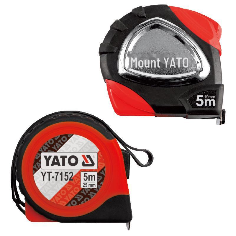 YATO Multi-Size Double-Sided Steel Tape Measure: 2/3/5/8/10m High-Precision Ruler for Woodworking.