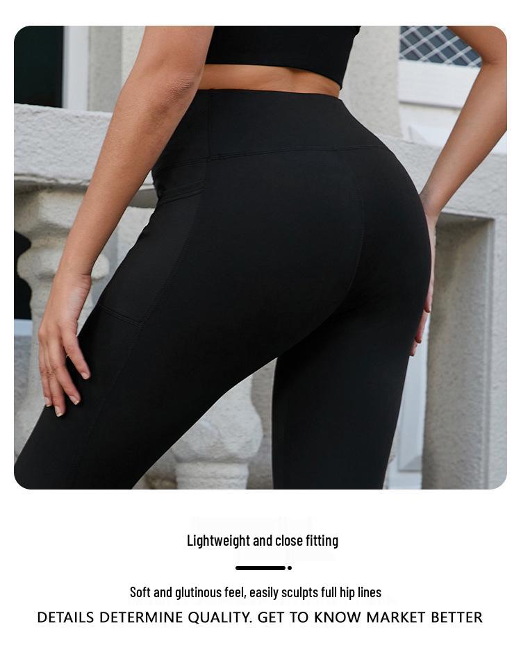Sportleggings mit hohem Bund: Schlankmachende, Bauchkontrollierende, Po-hebende Yogahose für Damen