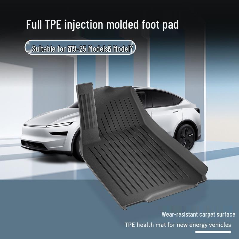 Eco-Friendly TPE Car Floor Mats for 2019-2025 Tesla Model Y, Left/Right Drive.