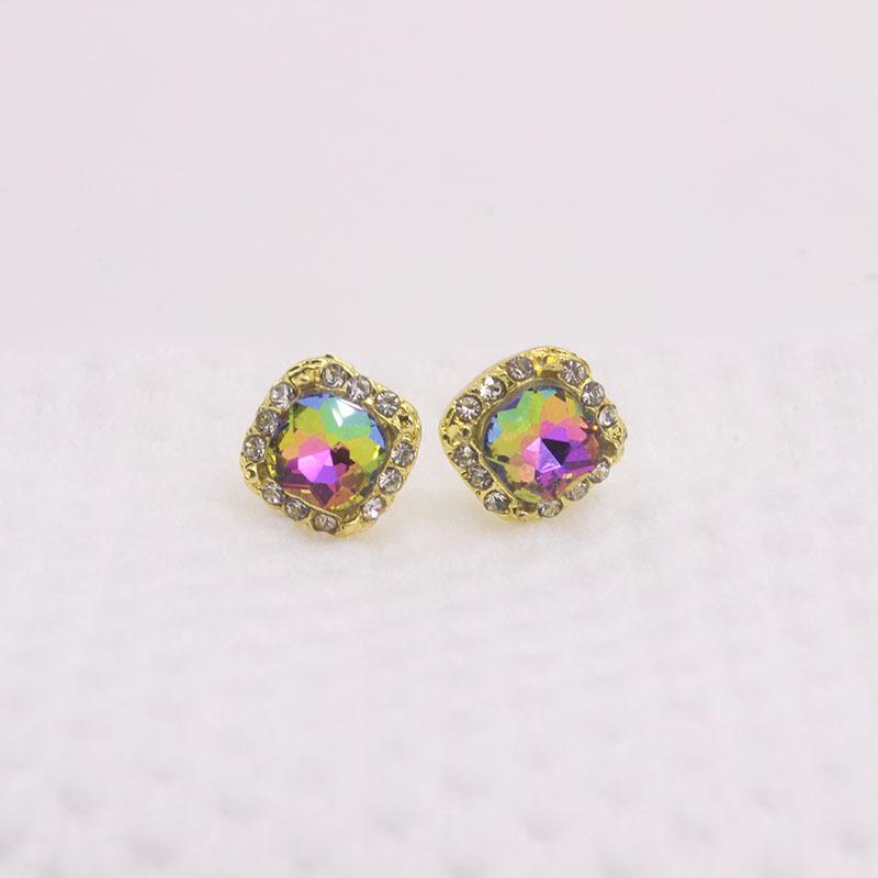 2022 European & American Square Rhinestone Stud Earrings