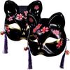 Toyvian 2pcs Cat Cosplay Half Face Mask - Masquerade Festival Party Dress Up Accessories Halloween Costume for Women Ladies