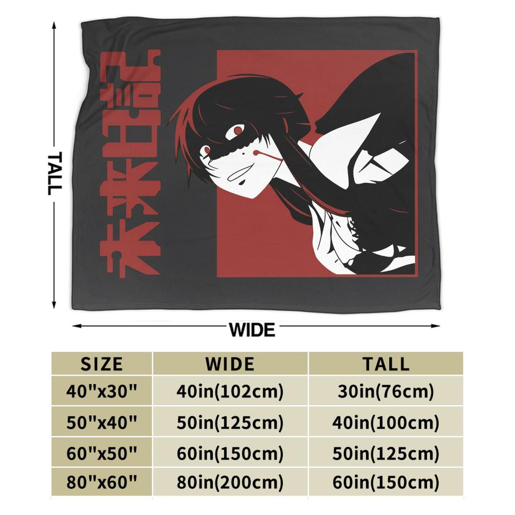 Mirai Nikki Gasai Yuno Blanket Quality Super Soft  Throw Blanket Winter Girls Boys Couch Bed Novelty Bedspread