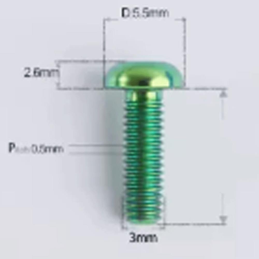Multiple Color M3 x 6 8 10 12 15mm GR5 Titanium Alloy A2 T25 Torx Button Head D5.5mm Screw Bolt For Road bike