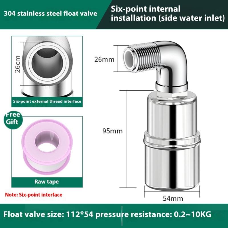 Household Water Level Controller Stainless Steel Shut off Water Tower Valves Corrosion Resistant Floating Ball Valves