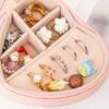 Heart-Shaped Jewelry Case Solid Color Necklace Storage Box Earrings Storage Box  Jewelry Storage
