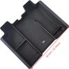 For GMC Sierra 2500HD 3500HD Silverado 1500 Center Console Armrest Organizer Tray Durable ABS Black Storage Box With Divider