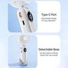 Portable Handheld Mini Fan Foldable Neck Hanging Fans 5 Speed Usb Rechargeable Fan With Phone Stand And Display Screen
