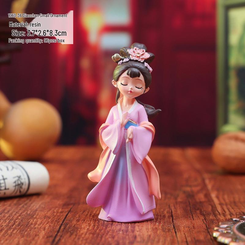 Ornamenti da scrivania con fanciulle cinesi retrò delle Quattro Bellezze - Regalo di compleanno creativo fatto a mano per amici e migliori amici