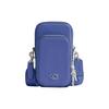 10 Logo Hardware Zipper Crosshatch Coated Canvas Mini Crossbody Bag Men Crossbody Bag Blueberry CP272-BLB