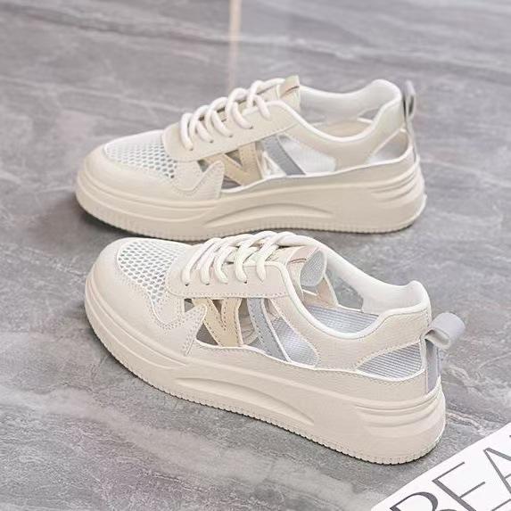 

Сетчатая обувь лето новая дышащая полая белая обувь сандалии с отверстиями повседневная спортивная обувь для скейтборда женская 40 хаки