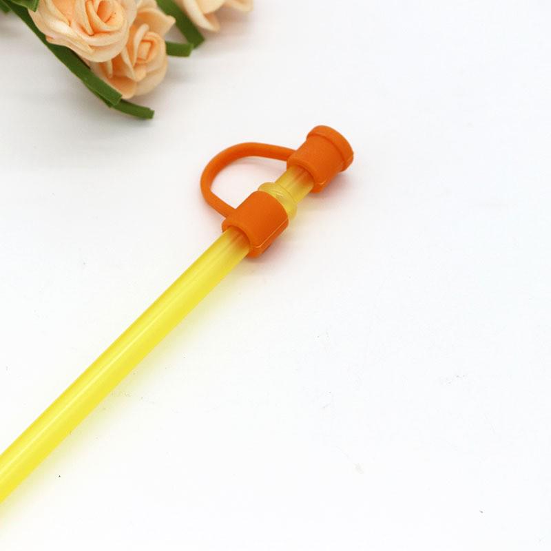 Dustproof Reusable Silicone Straw Cap - Solid Color Cute Design Silicone Cap Only