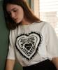 Eoboneoseu Heart Print T-Shirt [White]
