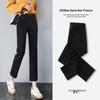 Women's High Waist Black Jeans: Autumn Winter Stretchy Slimming Straight Leg Pants