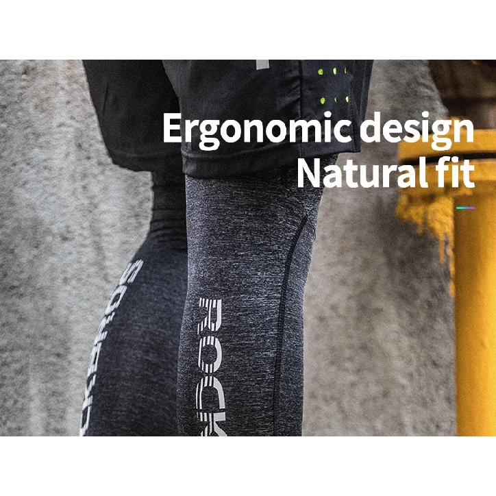 ROCKBROS Ice Silk Cycling Leg Warmers UV Protection Compression Leg Sleeves for Running Basketball Sports Tights Unisex