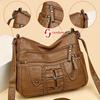 Women's Faux Leather Multi-pocket Crossbody Bag