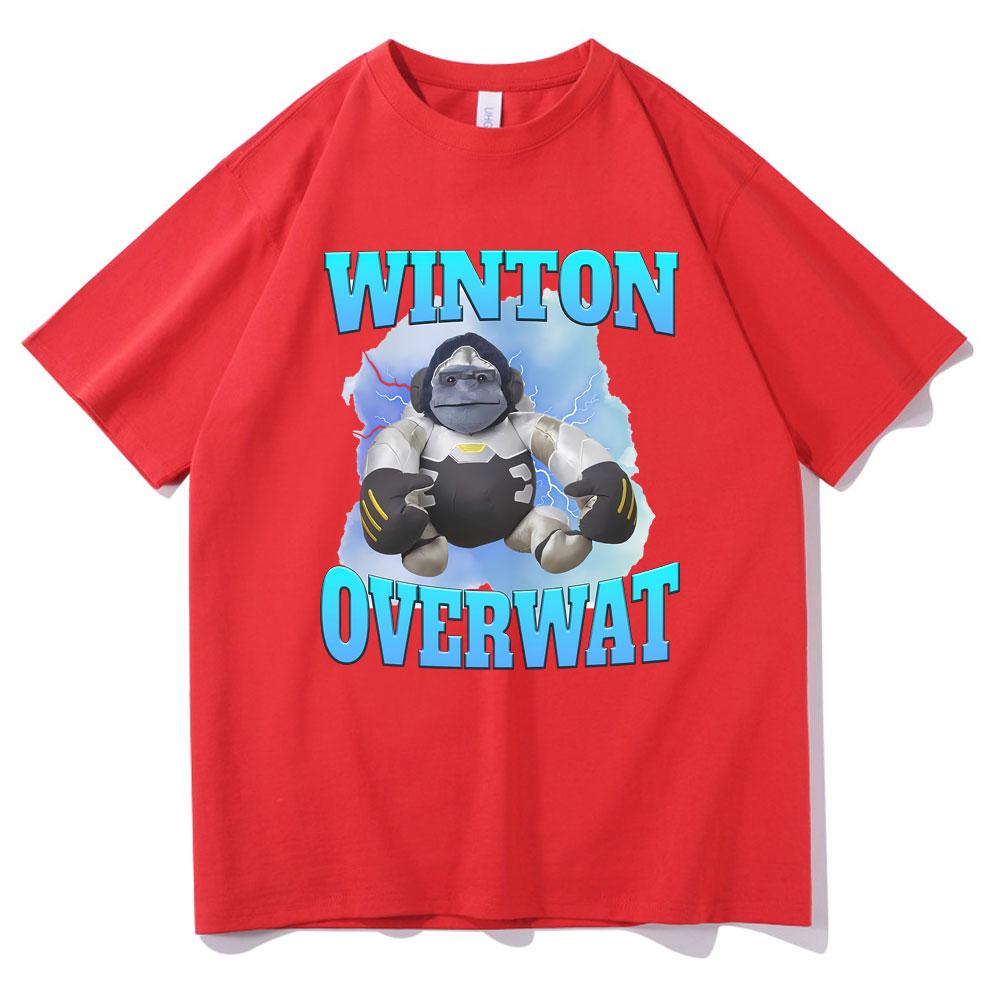 Winton Overwat Meme Funny Meme Tshirt Mens Summer Tees Men Women Fashion Oversized Streetwear Male Vintage Casual Loose Tshirt S