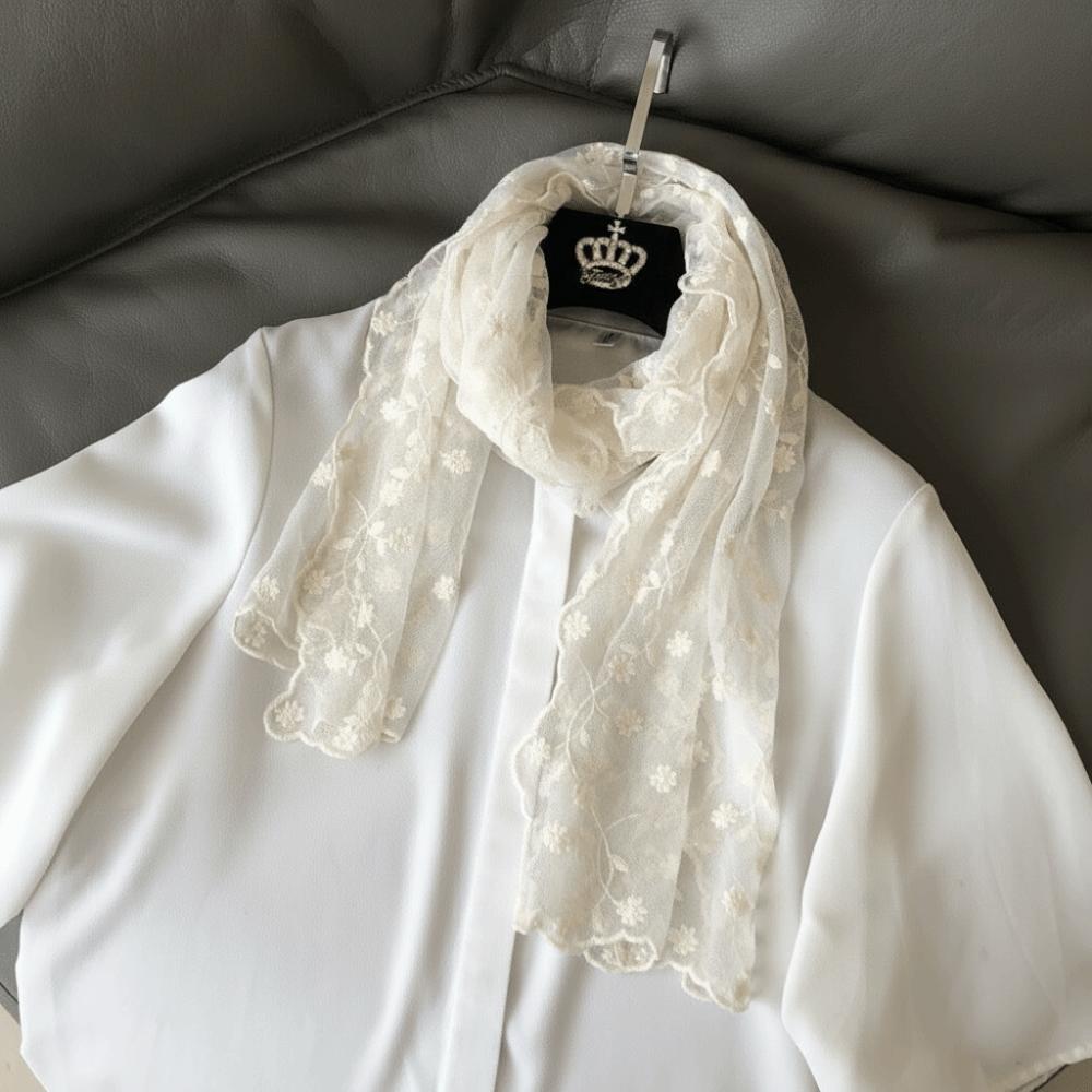 Vielseitiger Damen-Spitzenschal Langer Nackenschutzschal Elegantes Damen-Kopftuch