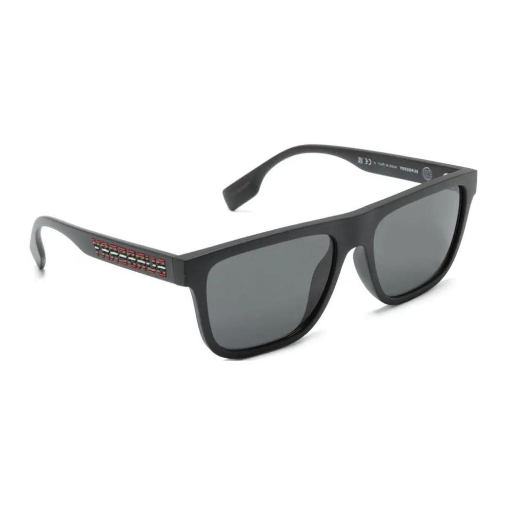 Burberry Temple Logo Acetate Irregular Sunglasses for Men In Black