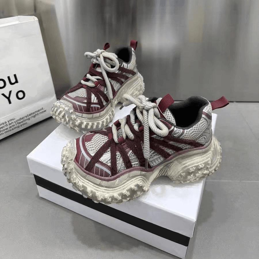 Women's Trendy Thick Sole Platform Sneakers - Height-Increasing 2025 Autumn Casual Running Shoes