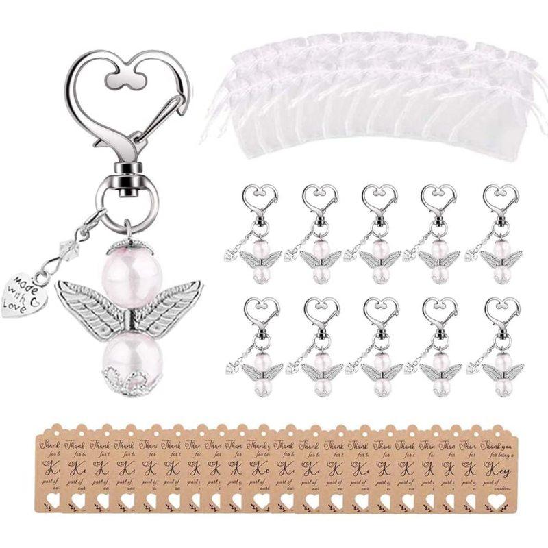 20pcs Angel Keychain Pendant Yarn  Bag Gifts For  Wedding  Birthday  Party