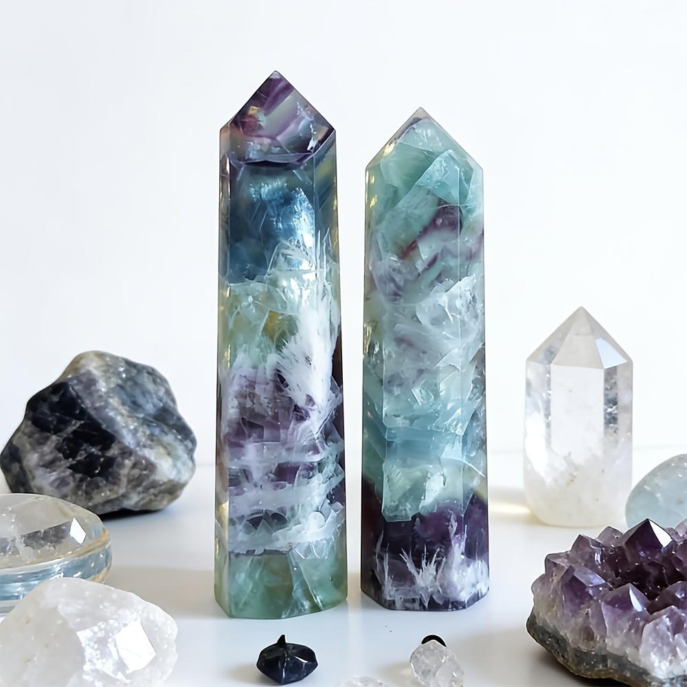 Hot Selling Natural Fluorite Feather Crystal Tower Green Fluorite Obelisk Healing Stone Home Decor Mineral Specimen