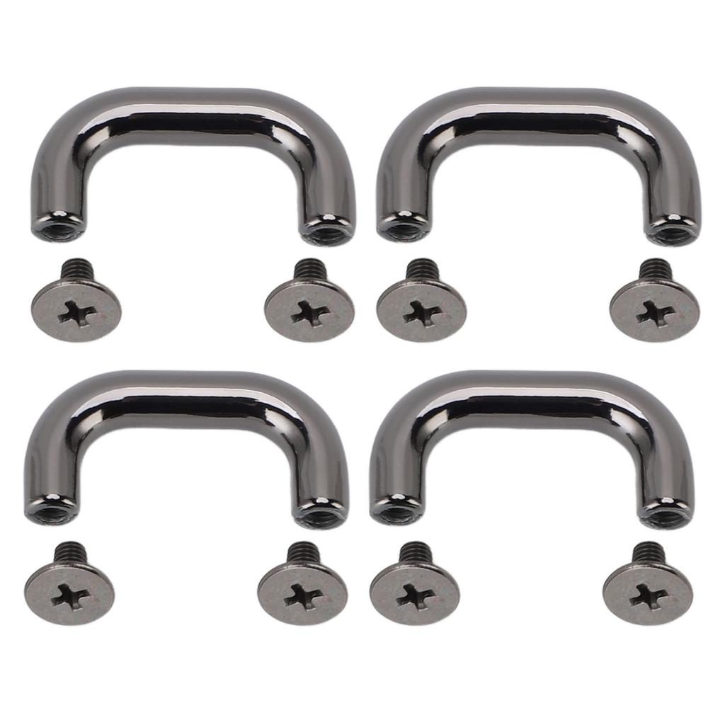 20 Sets U Shape Ring Buckles 5.5mm Crossed Screws Arch Bridge Handle Hardware for Purse Handbag