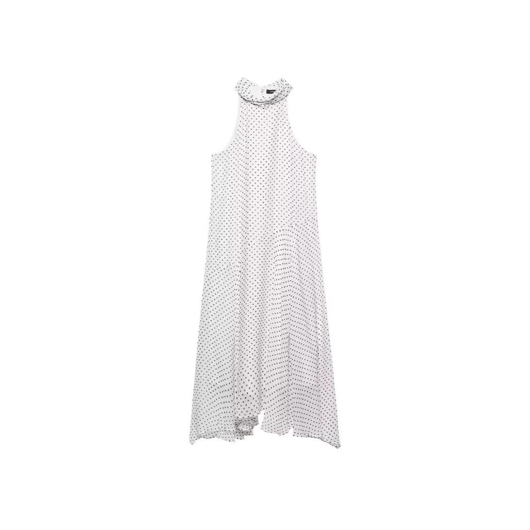 

2025 Summer Loose Halter Neck Dress with Irregular Hem Medium