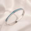 Titanium steel bracelet, European and American fashion enamel drip bracelet, girls' high-end k real gold electroplated bracelet