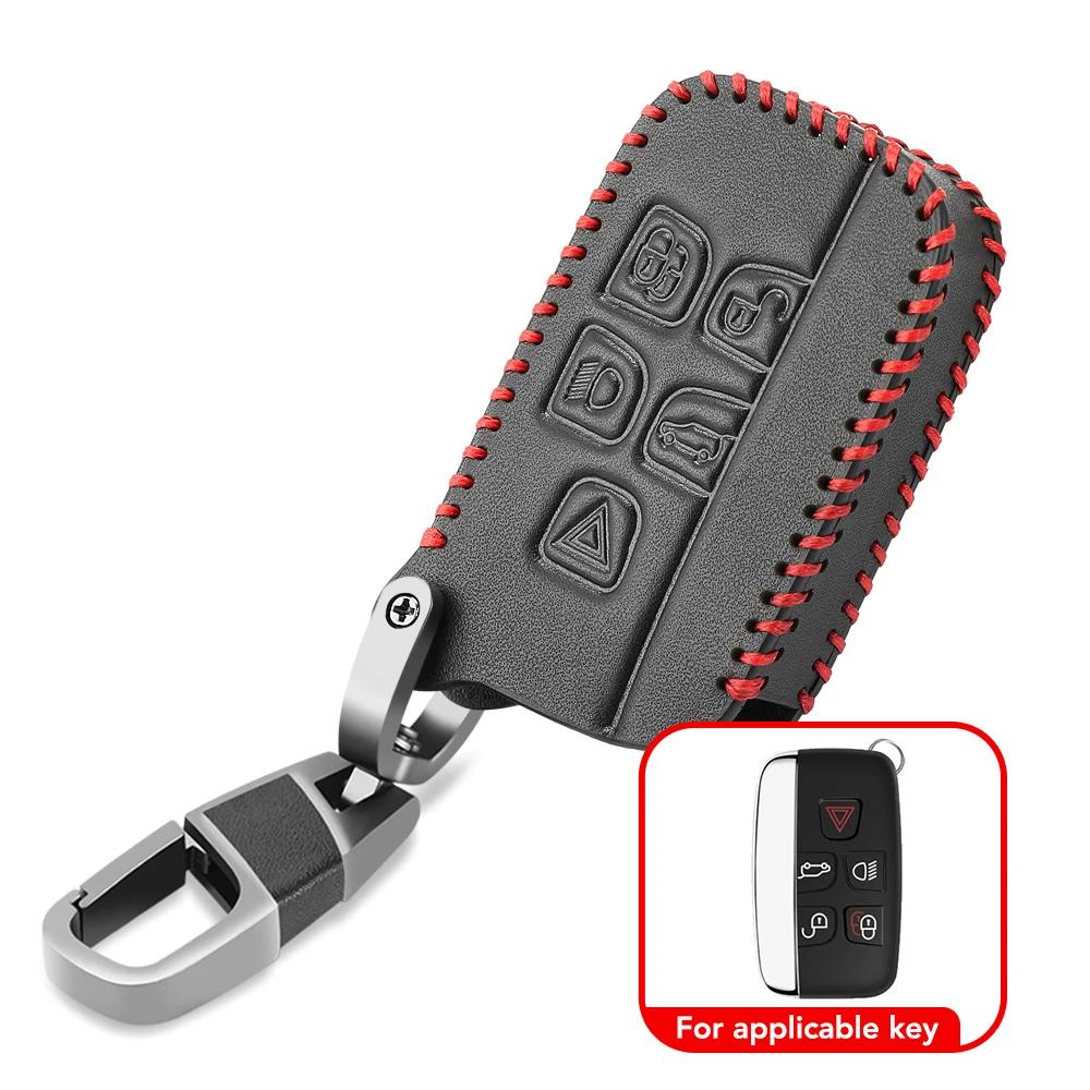 

Кожаный чехол для дистанционного ключа автомобиля, держатель для Land Rover Range Rover Sport Evoque Freelander, Jaguar XF XJ XE XJL XFL чёрный