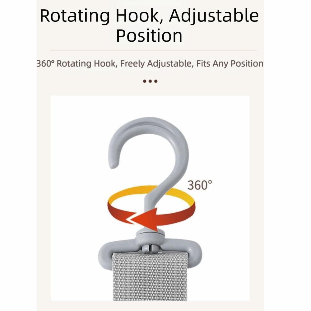 Metal Hanging Hat Storage Clips Holder with 8 Non-Slip Clips Cap Storage Hooks  Bedroom